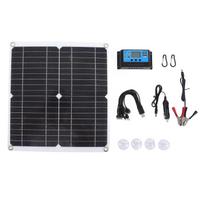 Solar Panel Kit 20W 12V Monocrystalline IP65 Proof Solar Panel with 10A Solar Charge Controller for black