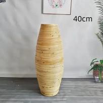30-40cm Natūrali rotango vaza Rankų darbo pynimas Nendrės Ins Skandinaviško stiliaus Grindų vaza Langų dekoracija Svetainės baldai beige