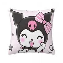 Kuromi Baku Mano Melodija Pagalvės užvalkalas Animacinis Pagalvės užvalkalas Nuostabus Poliesterio Dekoratyvinis Pagalvės užvalkalas Sofai 18 x18 18x18Inch white