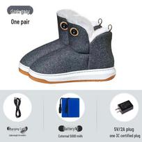 Įkraunami šildomi unisex žieminiai batai su anglies pluošto šildytuvais Fits 43-44 tamsiai pilka spalva