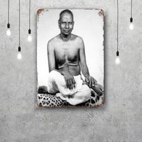 Nisargadatta maharaj Metaliniai ženklai sienų dekoras Vintažiniai skardos ženklai Kapitono metalinis plakatas Dekoracija Barui, Pub'ui, Klubui Sienų dekoracija 20x30cm（7.8x11.8inch）