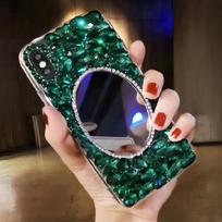 Glitter Rhinestone Phone Case For XiaoMi Poco X7 Pro 5G X6 X5 X4 X3 Bling Crystal Diamond Cover Poco X7 Pro žalia
