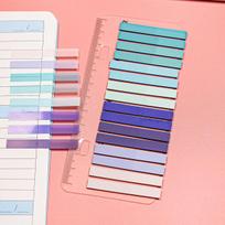 320 Sheets Transparent Sticky Note Self-Adhesive BookMarker Annotation Reading Book Clear Tab Kawaii Cute Stationery blue