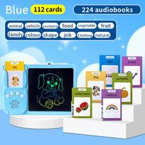 Flash Talking Cards Lcd Writing Tablet Board Pad Toy Learning Education Preschool Montessori Speech Therapy Toys For Kid black