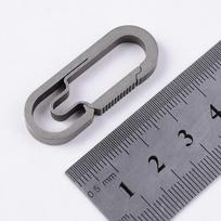 Titanium Alloy Keychain EDC Carabiner Metal Fast Buckle Key Holder Lightweight Keychain Equipment Maximum Weight 25KG gray