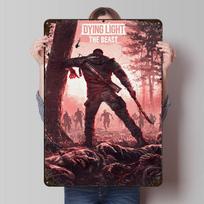 Dying Light The Beast Metal Poster Customized Wall Art Retro Vintage Tinplate Signs for Man Cave Living Room Decorations House 20x30cm（7.8x11.8inch） black