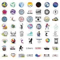 55Pcs Volleyball Graffiti Stickers Suitcase Water Cup Stationery Mobile Phone Scooter Laptop Refrigerator Decoration Diy Decals white