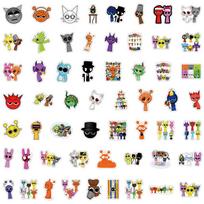 55Pcs Downtown Y2K Girls Graffiti Stickers Luggage Water Cup Stationery School Bag Laptop Refrigerator Decoration Diy Decals white