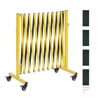 VEVOR Industrial Expandable Barricade, 3.94m Expandable Safety Barrier, Flaxible Mobile Barricade with Locking Casters