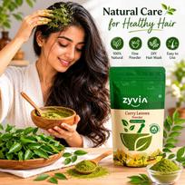 ZYVIA Curry Leaves Powder for Hair Growth, Eating 250gm | Curry Leaf Powder | Fresh Dried Stemless Karuveppilai (Kari Patta) Powder | Kadi patta | black