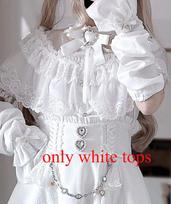 Vintage Lolita Style Lace Shirts Women Gothic Y2k Bow  Ruffle Blouse Japanese Sweet Elegant Cute Tops Korean Fashion XL white