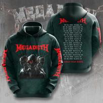 Vintage Megadeth Rock Band 3d Print Hoodies Men Women Fashion Hoodie Teens Sweatshit Unisex Sweats Women Clothing Oversized 2XL gray