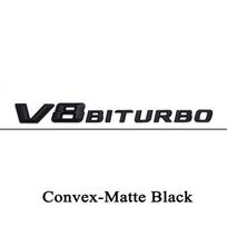 3d ABS Black Logo V8 BITURBO Emblem Car Fender NFGJD4 Badge For C63 G63 E63 S63 Accessories