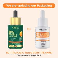 ORGATRE 30% Vitaminas C veido serumas 30ml, Mažina smulkias raukšles, Apsaugo nuo saulės nudegimo, Sumažina ir išlygina netolygų odos toną, Vyrams ir moterims white