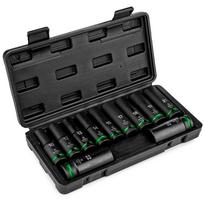 Smūginės ilgos galvutės 1/2'', 11 vnt., 10–24 mm, su dėklu, Wuber