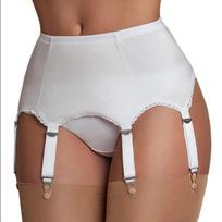 Highwaist Underwear Adjustable Lace With 6buckle Garter And Nonslip Design XXXL