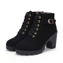 Premium Quality Women High Heels Lace Up Ankle Boots With Timeless Design EU40=Foot Length25cm juoda