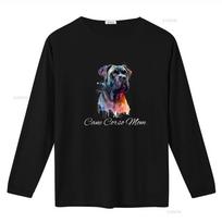 Cane Corso Mom T Shirt Dog Lovers  vintage Washed streetwear Breathable Soft fashion Slightly homme designer clothes Stylish 2XL gray