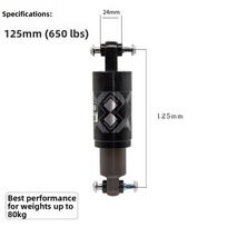 Hydraulic Damping System Mountain Bike Shock Absorber 125-150MM Options Spring Shock Absorber Comfortable Ride 125mm 650pounds black