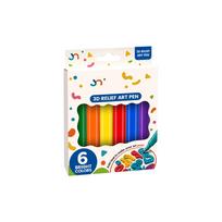 Popcorn Pen DIY Art Set 6 Pack, 3D Puffy Paint Pens for Kids, Multi Color Bubble Popcorn Drawing Pens, Creative Craft Stationery default blue