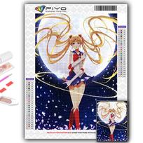 Pilnas 5D „pasidaryk pats“ deimantinis paveikslas „Sailor Moon“ 5D tapyba deimantais Full Round 40X50CM