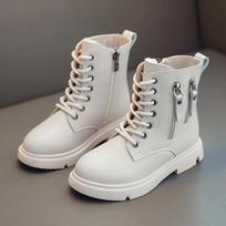 Vaikiški Martin Boots Mergaičių Mažoji Princesė Pliušiniai Britų stiliaus Vaikiški laisvalaikio trumpi batai 33 gray