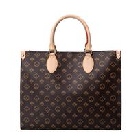 New women's bag retro large-capacity playing card printed handbag women's tote bag shoulder bag gray