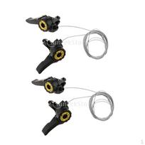 3x5/3x6/3x7 Thumb-tap Bike Bicycle Shifter Levers Replacement Derailleur 2 Pairs black