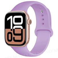 Silicone Band For Apple Watch straps Ultra 2 49mm 45mm 44-40mm 41mm sport bracelet Apple Watch series 10 42mm-46mm 8 7 6 5 SE 9 38mm-40mm-41mm S-M brown