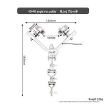 Greenhouse Watering Angle Iron Pulley with Eyelet Bearing Wheel Trolley white