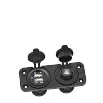 Car Cigarette Lighter Socket Adapter Dual USB Car Charger for Car Boat Motorcycle Mobile