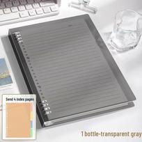 B5 Thick Shell Push-Pull Ring Binder A5 Notebook With Removable Pages – Comfortable for High School Students A5 - Cover Only gray