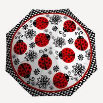 1pc Ladybug Pattern Automatic Open/Close Umbrella with Windproof, 8-Rib Sturdy Canopy, , Outdoor Accessory, Ideal for Gifts yy251117116 red