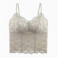 Popular Lace Slim Fit Camisole with Chest Pads - Women's Seamless Beautiful Back Vest Top for Spring and Summer L [105-125 Jin]