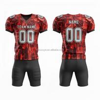 Individualus Amerikietiško Futbolo Vienodas Unisex Suaugusiems, Personalizuota Komandinio Sporto Apranga, Įskaitant Džersį, 100% Poliesteris, Kvėpuojantis jersey&Xl raudona