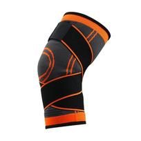 Knee Protector Sports Breathable Knee Pad Fitness Men Women Basketball Knee Brace Gym Compression Straps Hiking Sleeve Amagi XXXL oranžinė