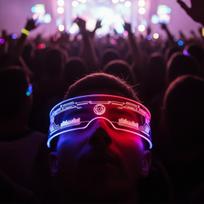 Trendy Neon Transparent Acrylic LED Glasses Cyberpunk Eyewear for Photography, Aesthetic Decor and Vlog with 7 Color Options 0.05 blue