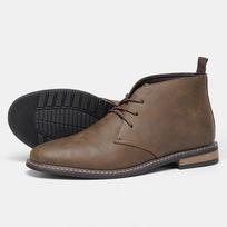 Plus Size Retro Martin Desert Polo Men's Mid-Top Casual Work Boots in British Style Leather Size 42 (US 8)