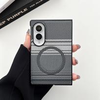 Applicable to Samsung Z Fold8 rainbow skin magnetic mobile phone case zflip8 carbon fiber pattern anti-drop Zf7 protective case Z Flip7