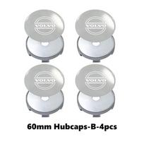 For Volvo 4pcs Car Wheel Center Hub Cap 60mm Universal Anti-Scratch Hub Protector V50 S60 XC60 S40 XC40 XC90 V70 XC70 C30 V40