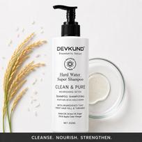 Devkund Clarifying Hard Water Shampoo, With ProteinFusion, Nourished Hair Care Silicone, Dye And Paraben Free white