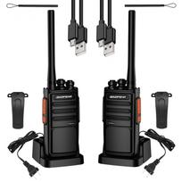 2Pcs Baofeng BF-888S Plus Walkie Talkie UHF PMR446 MHz 16CH Long Range Transceiver with USB Charger for Outdoor Communication