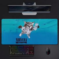 Classic Rock Band NNirvana Mouse Pad Large Gaming Mousepad With Stitched Edges Thickened Desk Mat Pc 800x300x2mm