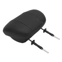 Car Seat Headrest Universal Memory Foam PU Leather Replacement Head Rest Pillow for Vehicle with Metal Bracket 150mm black