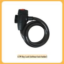 Nešiojama apsaugos nuo vagystės dviračio diskinė spyna su plieniniu trosu dviračiams ir elektrinėms transporto priemonėms black