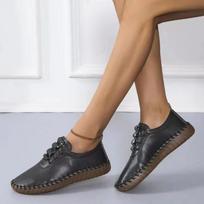 New Sneakers Women Shoes Platform Loafers Lace Up Leather Flats Trend Spring Casual Mom Shoe Mujer Zapatos Chaussure Femme 43 brown