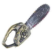 Plastic Chainsaw Props Halloween Party Prank Toy For Cosplay Event Theater Performances with Bloody Design for Adult Kid 1 gray