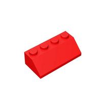 50 VNT. STOGO DĖLĖ 2X4/45° Suderinama 3037 Plytos, Šlaitai Savaime Užsirakinančios Plytos Statybiniai Blokeliai Žaislai Priedai 50 pcs raudona