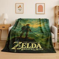 Klasikinis žaidimas Z-Zelda Animacinis personažas Link Flanelinis pledas Minkštas šiltas pledas miegamojo svetainės lovos kelionės stovyklavimo iškylos 150x200cm