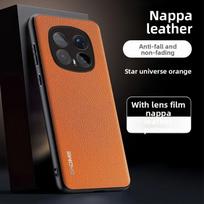For Huawei Honor Magic 8 Pro Air Case Luxury PU Leather SkinLens Protective Back Cover Case For Magic 8 7 6 5 Pro 8RSR Shell Honor Magic5 Pro oranžinė